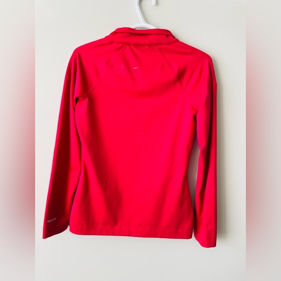 Reebok Athletic Play Dry Red-Pink Zip Jacket - Picture 3 of 4